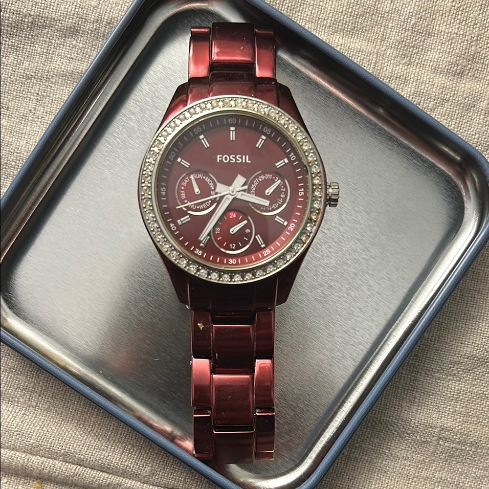 Fossil Women's Dark Red Watch